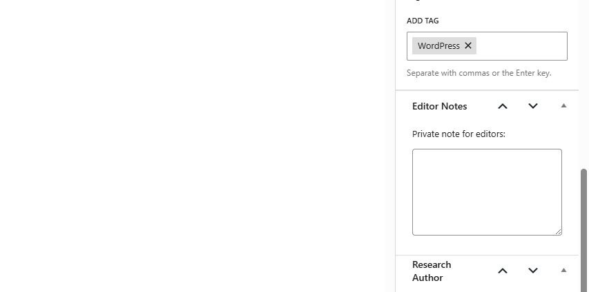Create invisible “Preview Notes” meta fields for editors