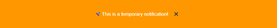 Create a temporary (or permanent) notification bar
